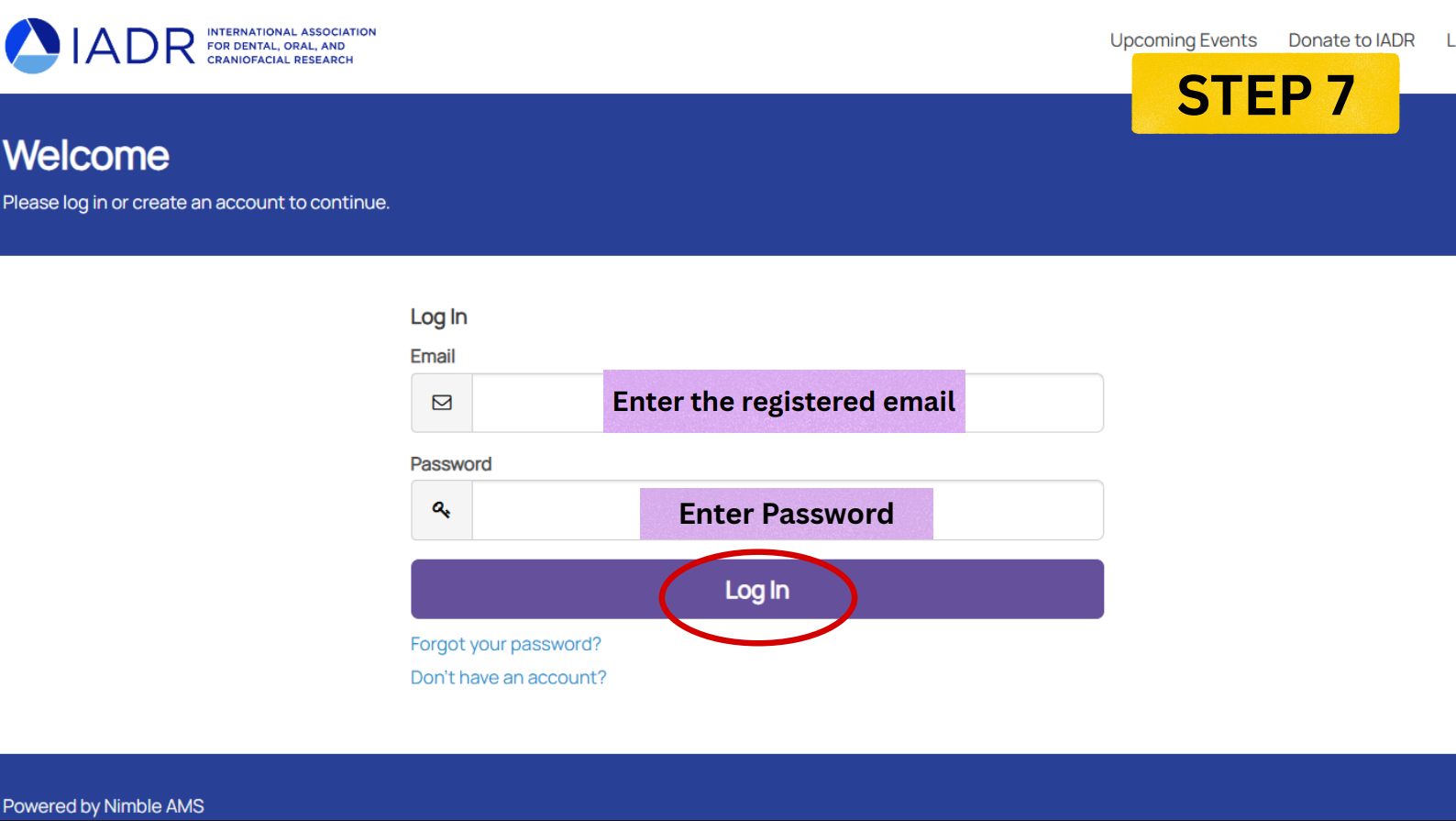 Enter Credentials